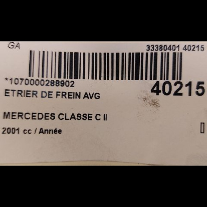 Etrier de frein avant gauche occasion MERCEDES CLASSE C II Phase 1 05-2000->03-2004 34202383 3