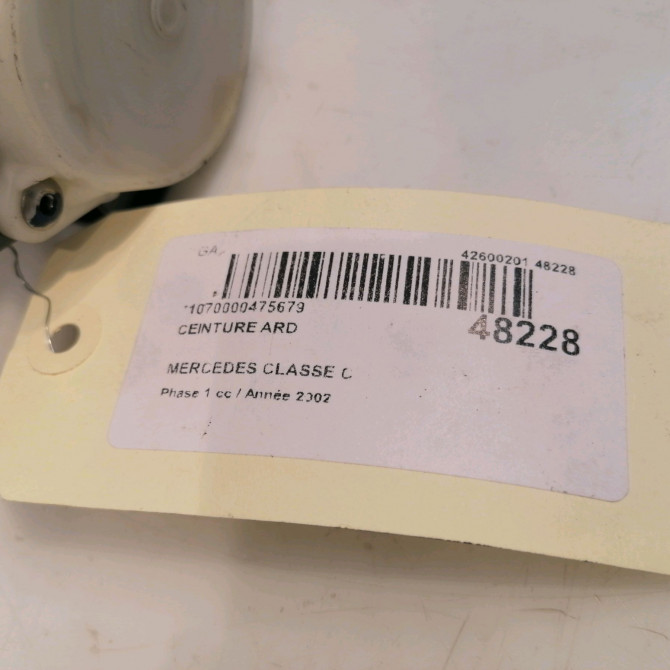 Ceinture arrière droite occasion MERCEDES CLASSE C COUPE SPORT II Phase 1 03-2001->03-2004 C 220 CDI 20386090859C94 4