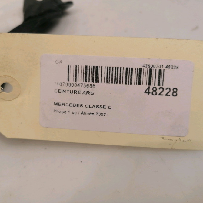 Ceinture arrière gauche occasion MERCEDES CLASSE C COUPE SPORT II Phase 1 03-2001->03-2004 C 220 CDI 20386089859C94 4