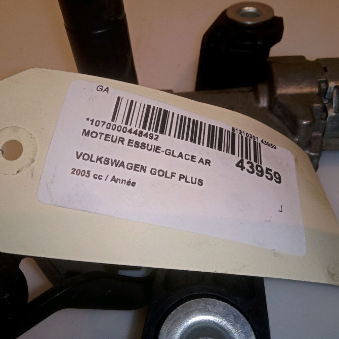 Moteur essuie-glace arrière occasion VOLKSWAGEN GOLF PLUS Phase 1 03-2005->03-2009 1K6955711C 4