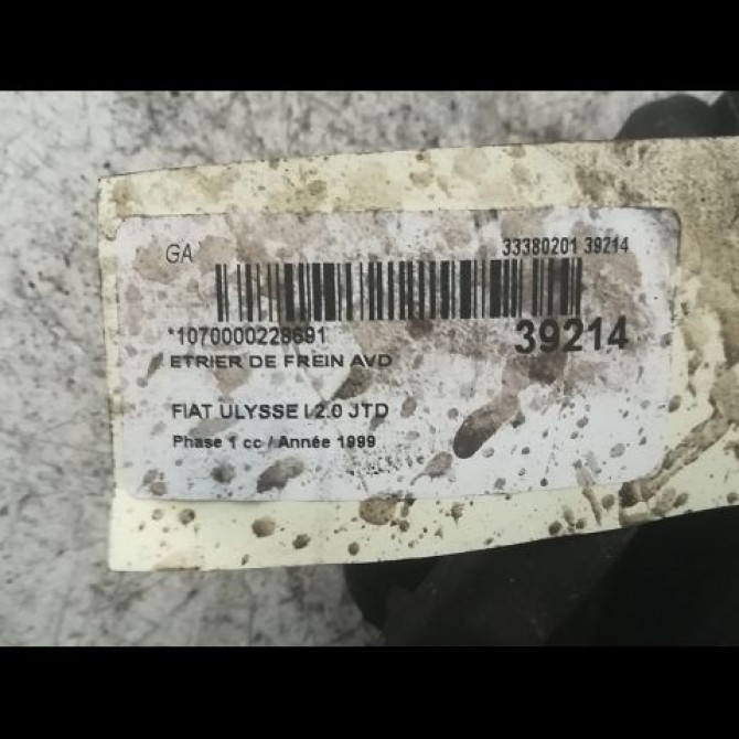 Etrier de frein avant droit occasion FIAT ULYSSE I Phase 1 02-1995->09-2002 2.0 JTD 3