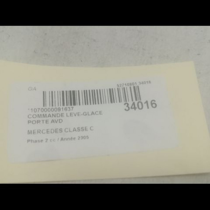 Commande lève-glace porte avant droite occasion MERCEDES CLASSE C COUPE SPORT II Phase 2 03-2004->04-2008 C 220 CDI 20382002107167 3