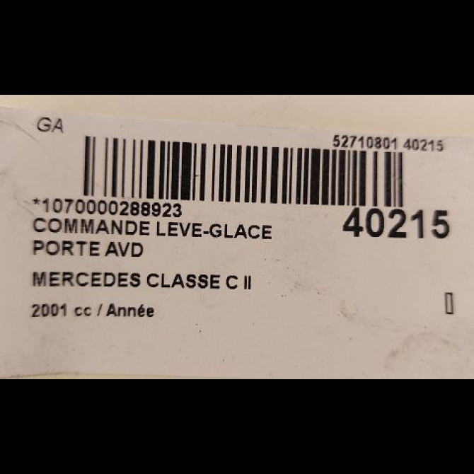 Commande lève-glace porte avant droite occasion MERCEDES CLASSE C II Phase 1 05-2000->03-2004 20382002107167 3