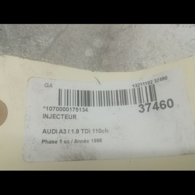 Injecteur occasion AUDI A3 I Phase 1 09-1996->10-2000 1.9 TDi 110ch 3