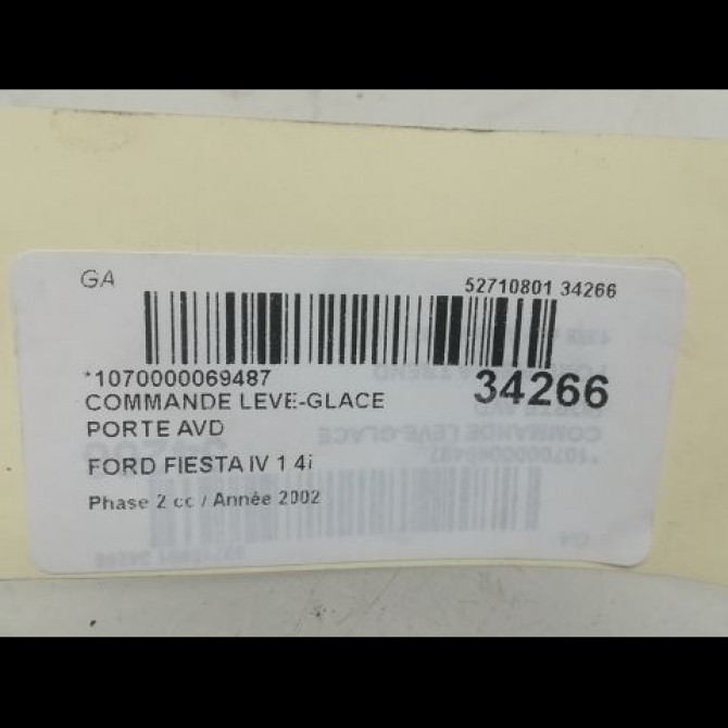 Commande lève-glace porte avant droite occasion FORD FIESTA V Phase 1 09-2002->10-2005 3