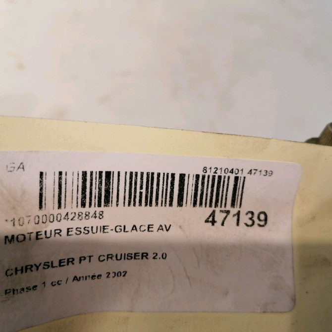 Moteur essuie-glace avant occasion CHRYSLER PT CRUISER Phase 1 09-2000->12-2005 2.0 141ch 5018450AA 5