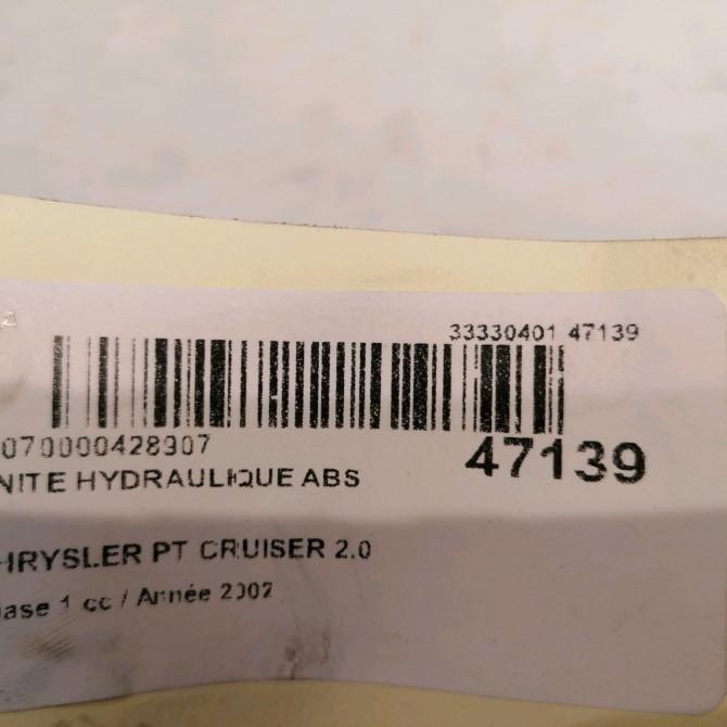 Unité hydraulique ABS occasion CHRYSLER PT CRUISER Phase 1 09-2000->12-2005 2.0 141ch 5014869AA 6