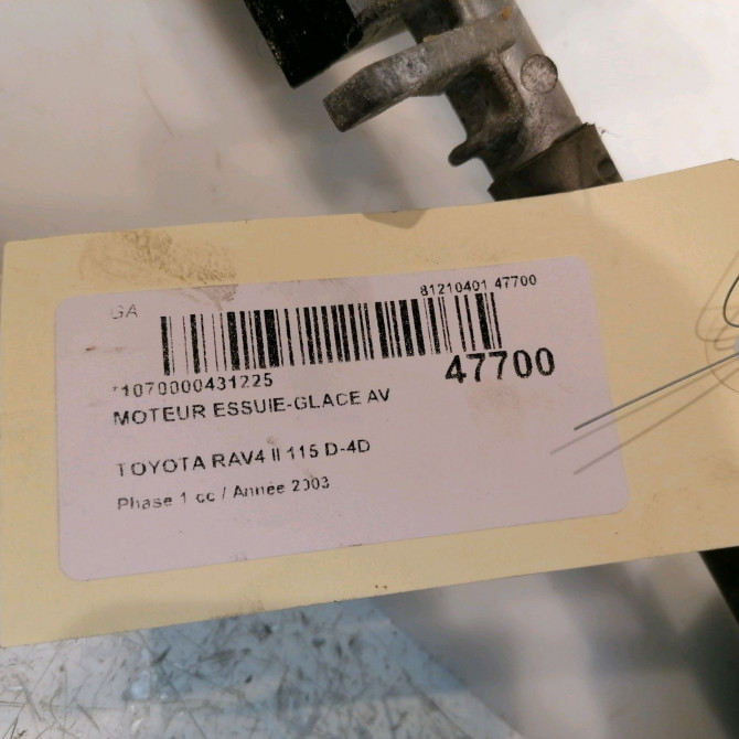 Moteur essuie-glace avant occasion TOYOTA RAV4 II Phase 1 07-2000->10-2003 115 D-4D 8511042130 6
