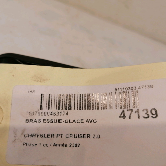 Bras essuie-glace avant gauche occasion CHRYSLER PT CRUISER Phase 1 09-2000->12-2005 2.0 141ch 5018427AA 4