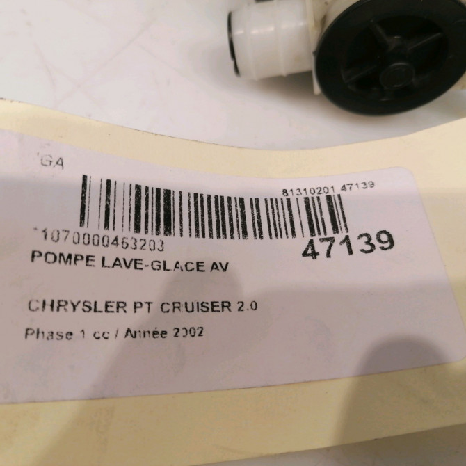 Pompe lave-glace avant occasion CHRYSLER PT CRUISER Phase 1 09-2000->12-2005 2.0 141ch 5018129AB 5