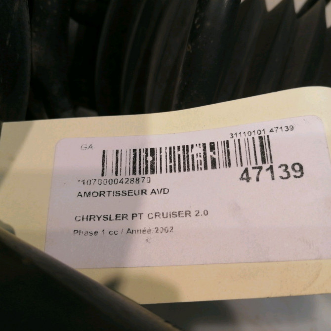 Amortisseur avant droit occasion CHRYSLER PT CRUISER Phase 1 09-2000->12-2005 2.0 141ch 4656459AD 4