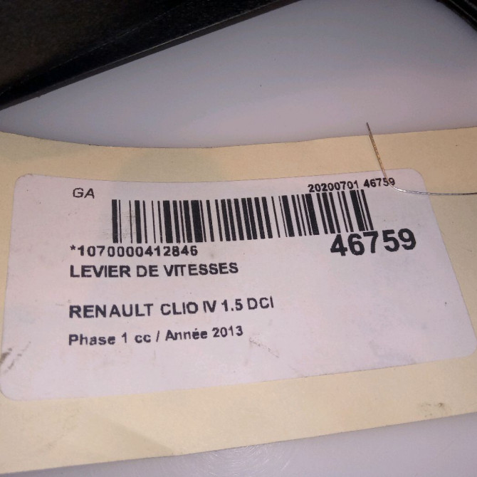 Levier de vitesses occasion RENAULT CLIO IV Phase 1 07-2012->... 1.5 DCI 90ch 349016019R 5