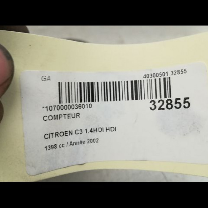 Compteur occasion CITROEN C3 I Phase 1 04-2002->10-2005 6104LW 5