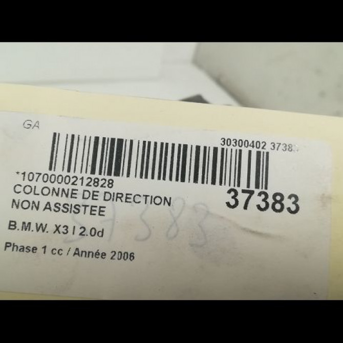 Colonne de direction non assistee occasion B.M.W. X3 I Phase 1 01-2004->08-2006 2.0d 32303450159 4