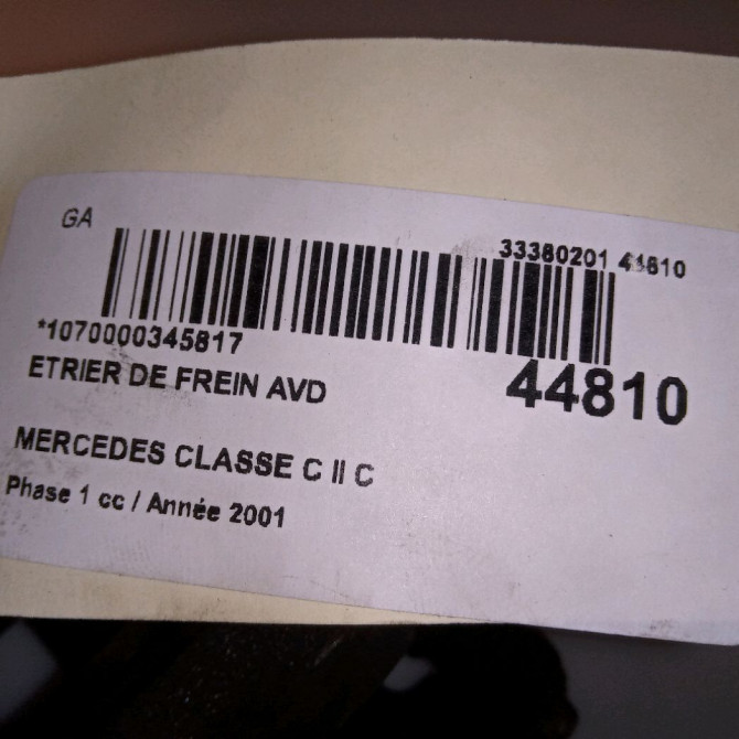 Etrier de frein avant droit occasion MERCEDES CLASSE C II Phase 1 05-2000->03-2004 C 220 CDI 34202483 4