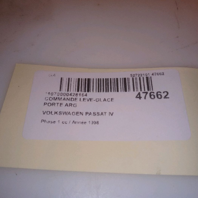 Commande leve-glace porte arrière gauche occasion VOLKSWAGEN PASSAT IV Phase 1 10-1996->10-2000 1.9 TDI 90ch 4