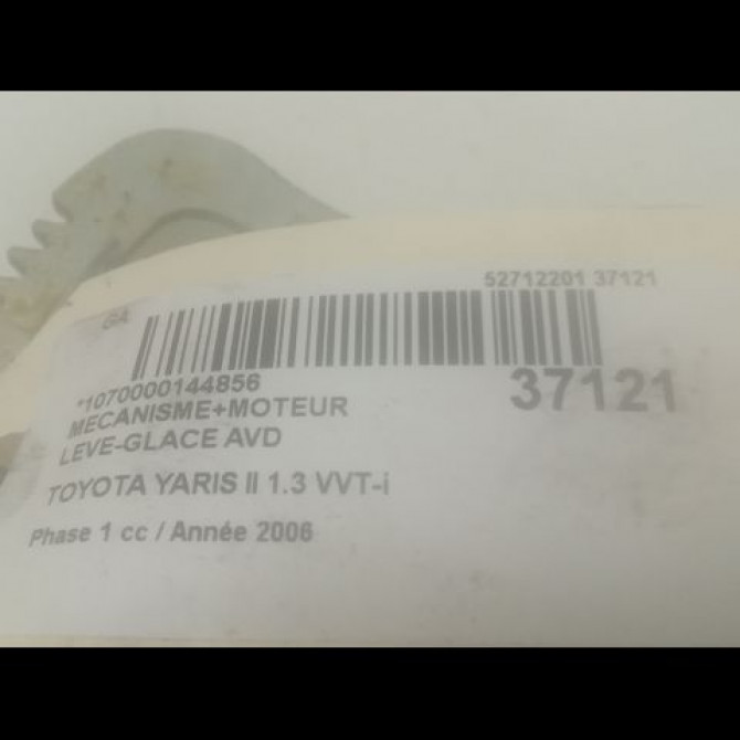 Mecanisme + moteur lève-glace avant droit occasion TOYOTA YARIS II Phase 1 12-2005->11-2009 1.3 VVT-i 698100D131 3