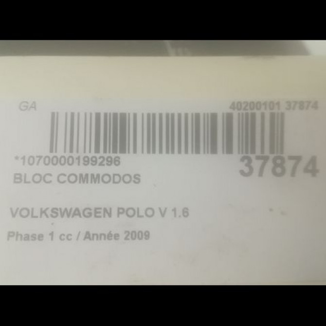 Bloc commodos occasion VOLKSWAGEN POLO V POLO V Phase 1 2009-09-01->2014-05-31 1.6 TDI 90 6Q0953513AN9B9 5