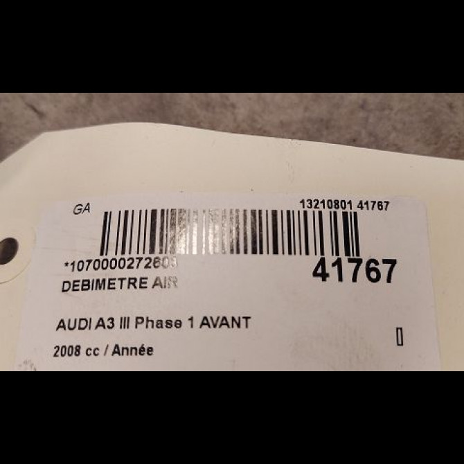 Debimetre air occasion AUDI A3 III Phase 1 AVANT 05-2008->10-2011 74906461B 3