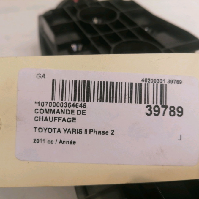 Commande de chauffage occasion TOYOTA YARIS II Phase 2 01-2009->05-2011 559000D280B0 5