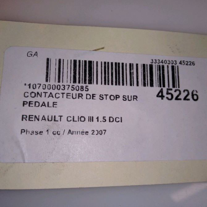 occasion RENAULT CLIO III Phase 1 09-2005->03-2009 1.5 DCI 70ch 8200168238 3