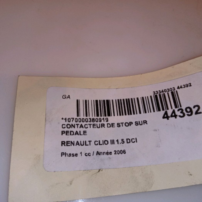 occasion RENAULT CLIO III Phase 1 09-2005->03-2009 1.5 DCI 105ch 8200168238 4