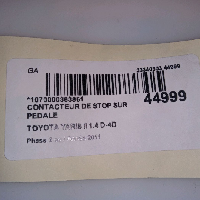 occasion TOYOTA YARIS II Phase 2 01-2009->05-2011 1.4 D-4D 90ch 8434069075 3