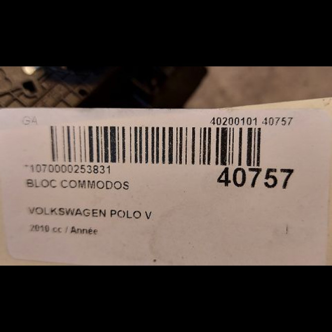 Bloc commodos occasion VOLKSWAGEN POLO V POLO V Phase 1 2009-09-01->2014-05-31 6Q0953513AN9B9 5