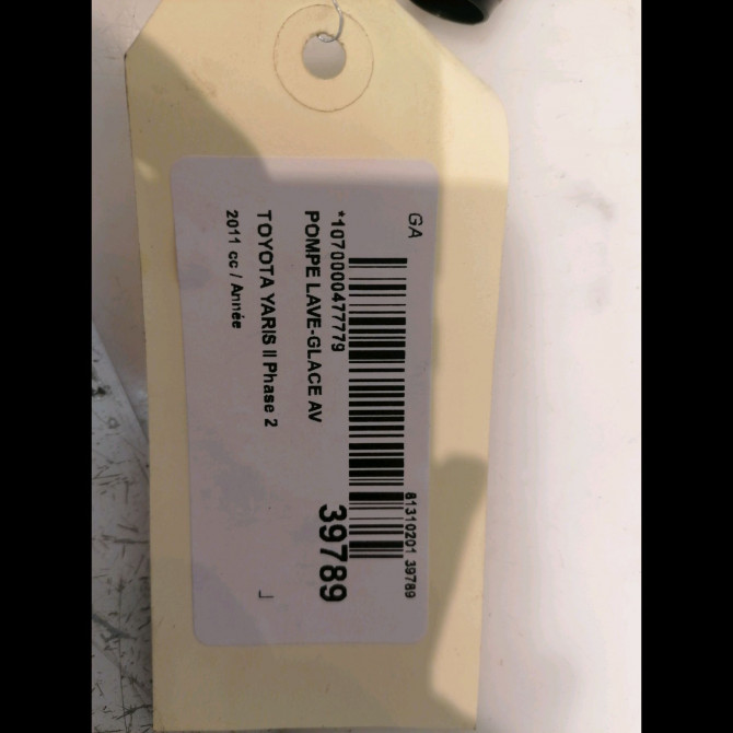 Pompe lave-glace avant occasion TOYOTA YARIS II Phase 2 01-2009->05-2011 853300D050 5