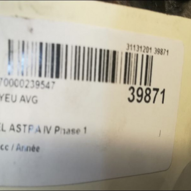 Moyeu avg occasion OPEL ASTRA IV Phase 1 01-2010->06-2012 13583479 3