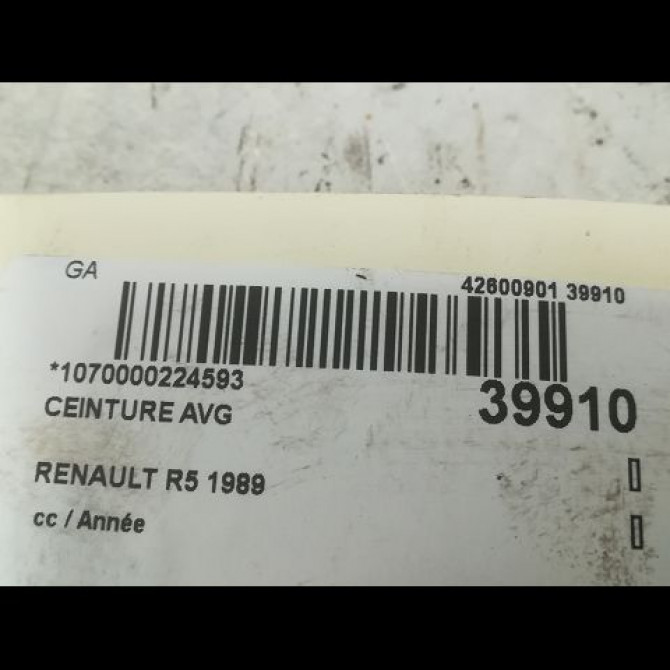 Ceinture avant gauche occasion RENAULT R5 7700781298 4