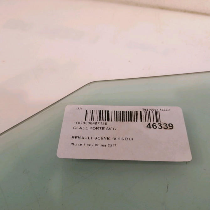 Glace porte av g occasion RENAULT SCENIC IV Phase 1 04-1995->04-1999 1.6 DCI 130ch 803014736R 3