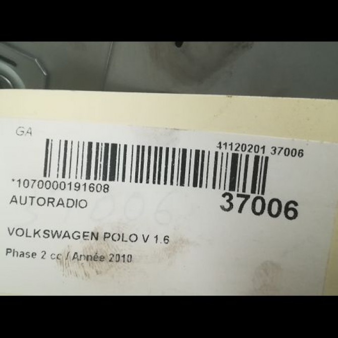 Autoradio occasion VOLKSWAGEN POLO V Phase 2 02-2014->... 1.6 TDI 105ch 3C8057195X 3