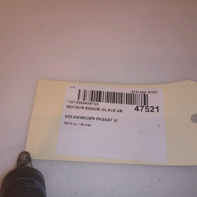 Moteur essuie-glace arrière occasion VOLKSWAGEN PASSAT VI Phase 1 BREAK 10-2010->04-2015 3C9955711B 4