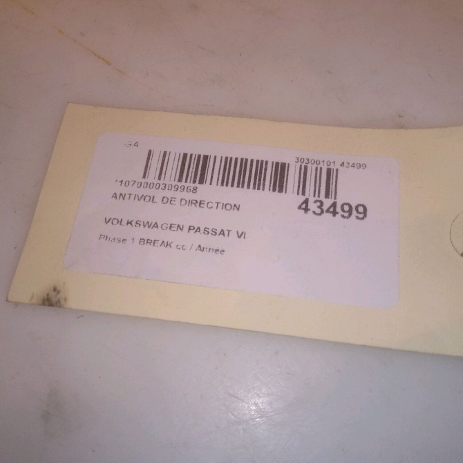 Antivol de direction occasion VOLKSWAGEN PASSAT VI Phase 1 04-1995->04-1999 2.0 TDI 136ch 6