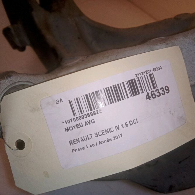 Moyeu avg occasion RENAULT SCENIC IV Phase 1 04-1995->04-1999 1.6 DCI 130ch 402024EA1A 4