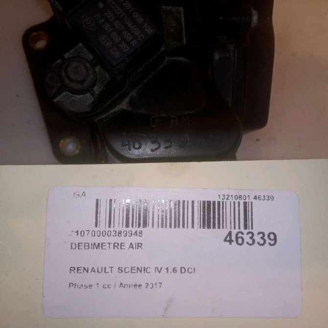 Debimetre air occasion RENAULT SCENIC IV Phase 1 04-1995->04-1999 1.6 DCI 130ch 226805389R 8