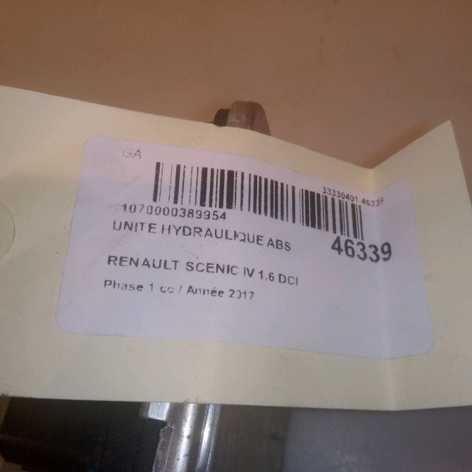 Unité hydraulique ABS occasion RENAULT SCENIC IV Phase 1 04-1995->04-1999 1.6 DCI 130ch 476605402R 8