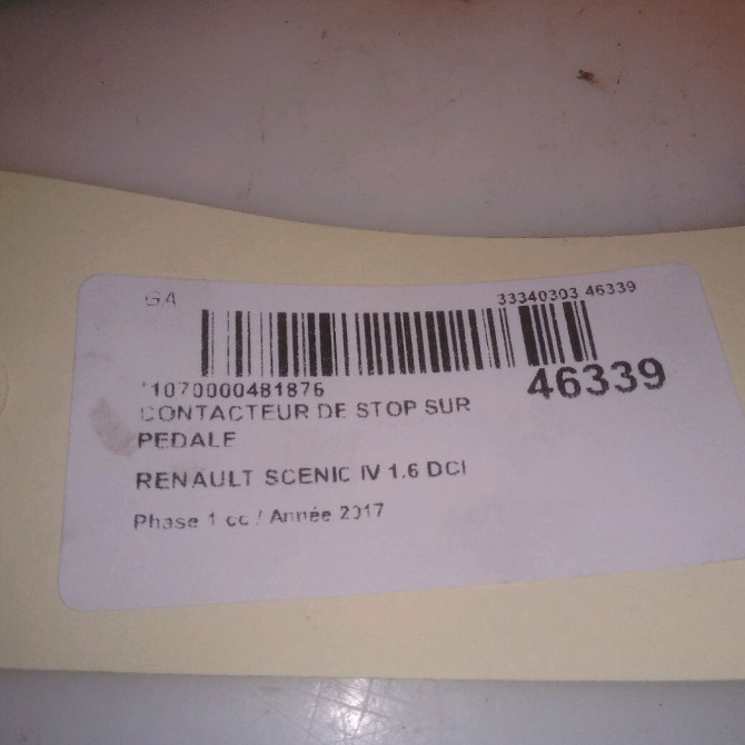 occasion RENAULT SCENIC IV Phase 1 04-1995->04-1999 1.6 DCI 130ch 253206454R 5