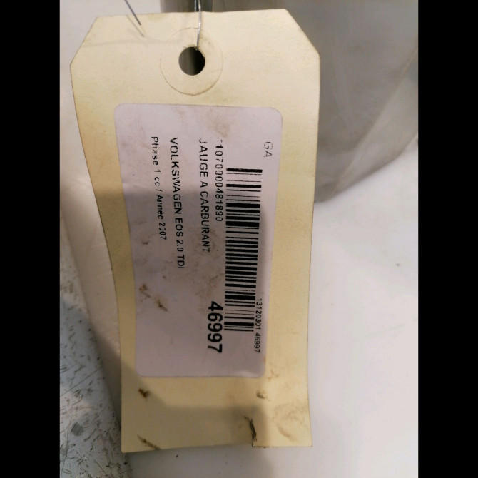 Jauge a carburant occasion VOLKSWAGEN EOS Phase 1 04-2006->01-2011 2.0 TDI 140ch 4