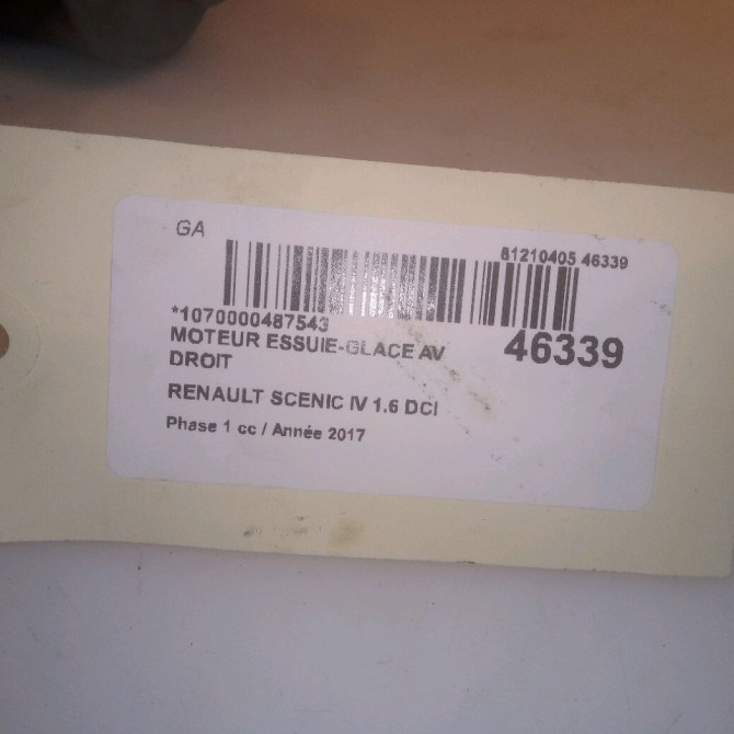 occasion RENAULT SCENIC IV Phase 1 04-1995->04-1999 1.6 DCI 130ch 288157018R 6