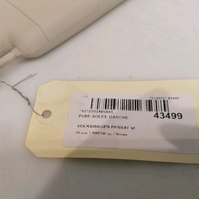Pare-soleil gauche occasion VOLKSWAGEN PASSAT VI Phase 1 04-1995->04-1999 2.0 TDI 136ch 1K0857551NPC3 4