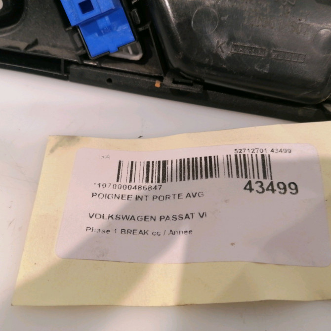 Poignee int porte avg occasion VOLKSWAGEN PASSAT VI Phase 1 04-1995->04-1999 2.0 TDI 136ch 3C1837113DZNX 4