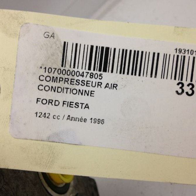 Compresseur air conditionne occasion FORD FIESTA IV Phase 1 09-1995->09-1999 1.25i 1405817 5