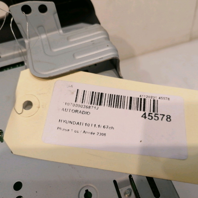 Autoradio occasion HYUNDAI I 10 I Phase 1 03-2008->12-2010 1.1i 67ch 4