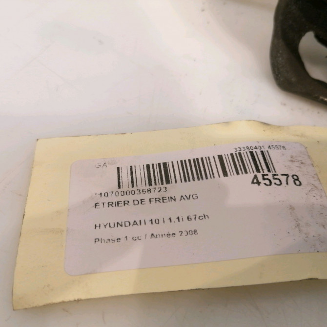 Etrier de frein avant gauche occasion HYUNDAI I 10 I Phase 1 03-2008->12-2010 1.1i 67ch 581800XA00 4
