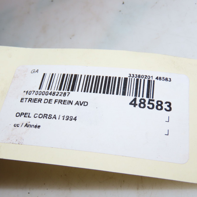 Etrier de frein avant droit occasion OPEL CORSA I 4