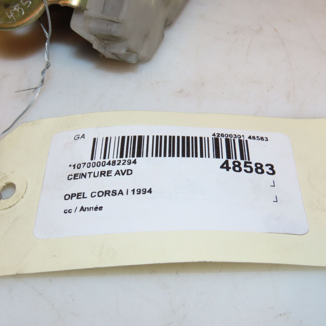 Ceinture avant droite occasion OPEL CORSA I 4