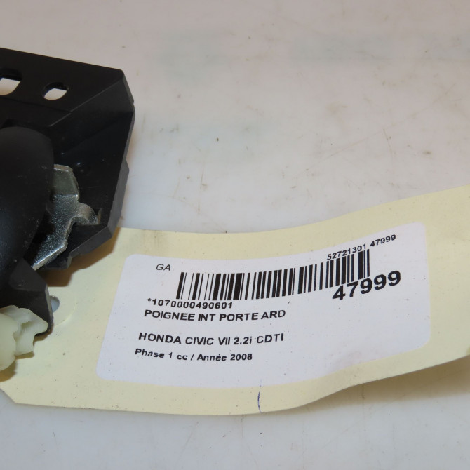 Poignee int porte ard occasion HONDA CIVIC VII Phase 1 01-2006->09-2008 2.2i CDTI 72620SMGE01ZA 4
