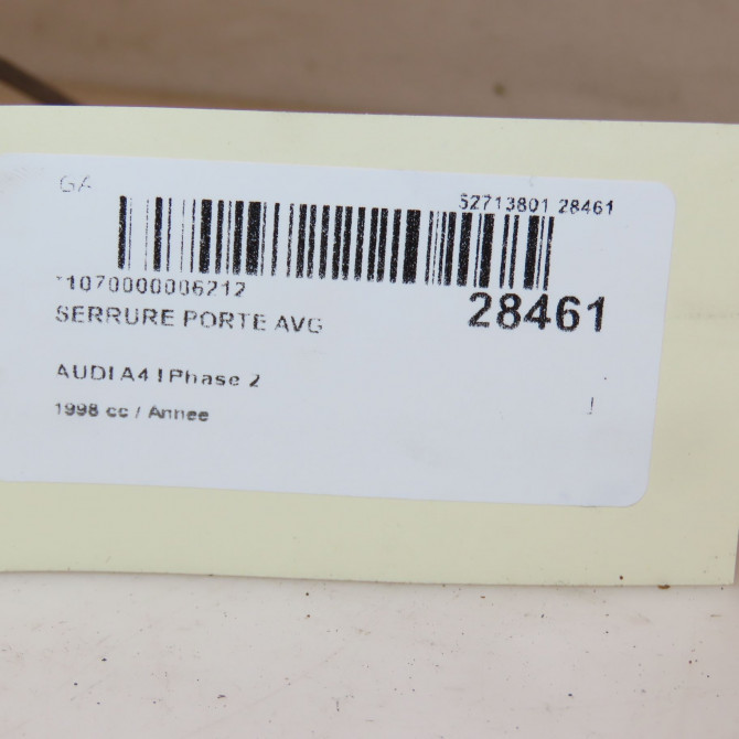 Serrure porte avg occasion AUDI A4 I Phase 2 02-1999->01-2001 8D1837015F 3